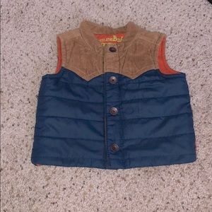 Corduroy vest/ puffer